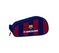 Safta F.C. Barcelona - Zapatillero Ovalado, Multiusos, Portatodo, Deporte, Extraescolares, Fútbol, Cómodo y Versátil, 34x18x15 cm, Color Azul Marino/Granate