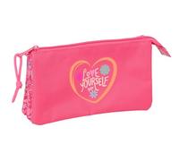 Safta Feeling - Portatodo Triple, Estuche Infantil, Estuche Niño, Ideal para Niños en Edad Escolar, Cómodo y Versátil, Calidad y Resistencia, 22x3x12 cm