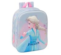 Safta FROZEN 3D - Mochila de Guardería 3D, Adaptable a Carro, Fácil Limpieza, Ideal para Niños de Diferentes Edades, Cómoda y Versátil, Calidad y Resistencia, 22x10x27 cm, Color Lila