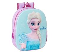 Safta Mochila escolar FROZEN 3D – Diseño 3D, adaptable a carro, 27x10x33 cm