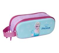 Safta Frozen 3D - Portatodo Doble 3D, Estuche Infantil, Estuche Niño, Ideal para Niños en Edad Escolar, Cómodo y Versátil, Calidad y Resistencia, 21x6x8 cm