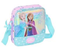 Safta FROZEN COOL DAYS - Bandolera Pequeña, Bandolera Infantil, Bolso Niño, Ideal para Niños de 5 a 14 Años, Cómoda y Versátil, Calidad y Resistencia, 16x4x18 cm, Color Violeta/celeste