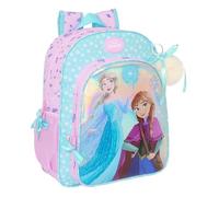 Safta FROZEN COOL DAYS - Mochila Escolar Niño, Mochila Infantil, Adaptable a Carro, Ideal para Niños en Edad Escolar, Cómoda y Versátil, Calidad y Resistencia, 32x12x38 cm, Color Violeta/celeste