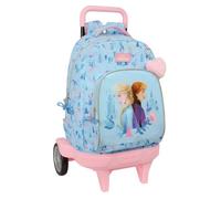 Safta FROZEN ICE MAGIC - Mochila Grande con Ruedas, Compact Evolución, Extraíble, Ideal para Niños de Diferentes Edades, Cómoda y Versátil, Calidad y Resistencia, 33x22x45 cm