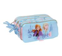 Safta FROZEN ICE MAGIC - Portatodo Triple Big, Estuche Infantil, Estuche Niño, Ideal para Niños en Edad Escolar, Cómodo y Versátil, Calidad y Resistencia, 21.5x8x10 cm