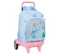 Safta FROZEN - Mochila Grande con Ruedas, Compact Evolución, Extraíble, Ideal para Niños de Diferentes Edades, Cómoda y Versátil, Calidad y Resistencia, 33x22x45 cm