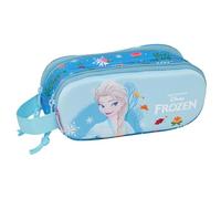 Safta FROZEN - Portatodo Doble 3D, Estuche Infantil, Estuche Niño, Ideal para Niños en Edad Escolar, Cómodo y Versátil, Calidad y Resistencia, 21x6x8 cm