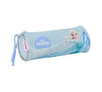 Safta FROZEN - Estuche Redondo Escolar, Ideal para Niños de 5 a 14 Años, Cómodo y Versátil, Calidad y Resistencia, 20x7 cm