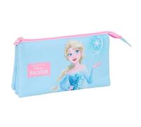 Safta Portatodo triple FROZEN – Estuche infantil 22x3x12 cm, cómodo y resistente