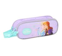 Safta Frozen Spirit - Portatodo Doble Niño, Estuche Infantil, Estuche Niño, Ideal para Niños en Edad Escolar, Cómodo y Versátil, Calidad y Resistencia, 21x6x8 cm