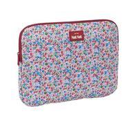 safta Funda para Portatil 14 Pulgadas 'Flores Coimbra Burdeos', 34X25X2 cm