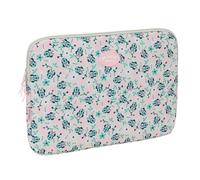 SAFTA | Funda para Portátil 15,6″ Disney Minnie Mouse Minty, Acolchada y Ligera, Protector para Ordenador con Cremallera, Interior Suave Antirrayaduras, Medidas 39,5x3,5x27,5 cm