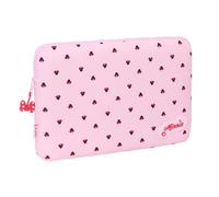SAFTA | Funda para Portátil 15,6″ Disney Minnie Mouse Naive, Acolchada y Ligera, Protector para Ordenador Portátil con Cremallera, Interior Suave Antirrayaduras, Medidas 39,5x3,5x27,5 cm