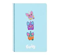 Cuaderno Espiral FURBY, Folio 80H Tapa Dura Cuadros 4mm.