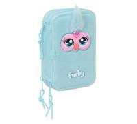 Safta Furby - Estuche Escolar con 37 Útiles Incluidos, Estuche Infantil, Estuche Niño, Ideal para Niños de 5 a 14 Años, Cómodo y Versátil, Calidad y Resistencia, 12.5x5.5x19.5 cm