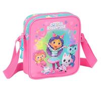 Safta GABBY'S DOLLHOUSE CONFETTI - Bandolera Pequeña, Bandolera Infantil, Bolso Niño, Ideal para Niños de 5 a 14 Años, Cómoda y Versátil, Calidad y Resistencia, 16x4x18 cm