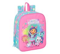 Safta GABBY'S DOLLHOUSE CONFETTI - Mochila Infantil, Mochila Niño, Mochila Escolar, Adaptable a Carro, Ideal para Guardería, Cómoda y Versátil, Calidad y Resistencia, 22x10x27 cm