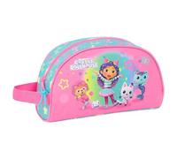 SAFTA GABBY'S Dollhouse Confetti - Neceser Grande Niño, Neceser Infantil, Adaptable a Carro, Ideal para Niños de 5 a 14 Años, Cómodo y Versátil, Calidad y Resistencia, 26x16x9 cm