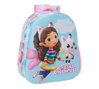Mochila Escolar GABBY'S DOLLHOUSE 3D, Infantil 33 cm. Adaptable