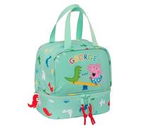 Safta George - Portameriendas, Portatodo, Calidad y Máxima Resistencia, Porta Comida, Recreo, Merienda y Desayuno, 20x15x20 cm, Color Verde Menta