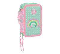 Safta GLOWLAB Amazing - Estuche Escolar con 37 Útiles Incluidos, Estuche Infantil, Estuche Niño, Ideal para Niños de 5 a 14 Años, Cómodo y Versátil, Calidad y Resistencia, 12.5x5.5x19.5 cm