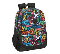 SAFTA GRAFFITI COLORS - Mochila Escolar Infantil, Ideal para Niños de Diferentes Edades, Cómoda y Versátil, Calidad y Resistencia, 32x16x44 cm