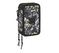 SAFTA GRAFFITI SPLASH - Estuche Escolar con 37 Útiles Incluidos, Estuche Infantil, Estuche Niño, Ideal para Niños de 5 a 14 Años, Cómodo y Versátil, Calidad y Resistencia, 12.5x5.5x19.5 cm