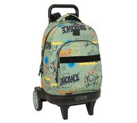 SAFTA GRAFFITI ZONE - Mochila Grande con Ruedas, Compact Evolución, Extraíble, Ideal para Niños de Diferentes Edades, Cómoda y Versátil, Calidad y Resistencia, 33x22x45 cm