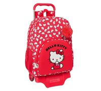 Safta Mochila escolar grande con carro Hello Kitty Iconic – Adaptable, 33x15x42 cm