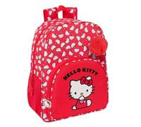 Safta HELLO KITTY ICONIC - Mochila Escolar Niño, Mochila Niño, Mochila Infantil, Adaptable a Carro, Ideal para Niños en Edad Escolar, Cómoda y Versátil, Calidad y Resistencia, 33x14x42 cm
