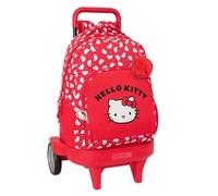 Safta Hello Kitty Iconic - Mochila Grande con Ruedas, Compact Evolución, Extraíble, Ideal para Niños de Diferentes Edades, Cómoda y Versátil, Calidad y Resistencia, 33x22x45 cm