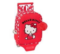 Safta HELLO KITTY ICONIC - Mochila Guardería con Carro, Ideal para Niños de Diferentes Edades, Cómoda y Versátil, Calidad y Resistencia, 22x10x27 cm