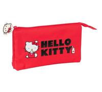 Safta Portatodo Triple Hello Kitty Iconic - Estuche infantil cómodo y resistente 22x3x12 cm