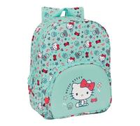 Safta HELLO KITTY SEA LOVERS - Mochila Escolar Infantil Animada, Mochila Niño, Mochila Infantil, Adaptable a Carro, Ideal para Niños en Edad Escolar, Cómoda y Versátil, 26x11x34 cm, Color Turquesa