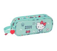 Safta - Portatodo doble Hello Kitty Sea Lovers - Estuche infantil 21x6x8 cm Turquesa