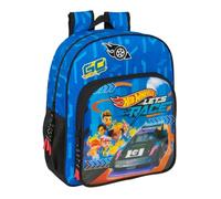 Safta HOT WHEELS LET'S RACE - Mochila Escolar Niño, Mochila Infantil, Adaptable a Carro, Ideal para Niños en Edad Escolar, Cómoda y Versátil, Calidad y Resistencia, 32x12x38 cm