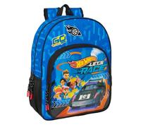Safta HOT WHEELS LET'S RACE - Mochila Escolar Niño, Mochila Niño, Mochila Infantil, Adaptable a Carro, Ideal para Niños en Edad Escolar, Cómoda y Versátil, Calidad y Resistencia, 33x14x42 cm