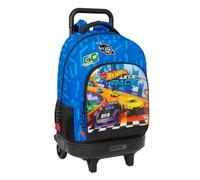 Safta Hot Wheels Let's Race - Mochila Grande con Ruedas, Compacta, Extraíble, Ideal para Niños de Diferentes Edades, Cómoda y Versátil, Calidad y Resistencia, 33x22x45 cm