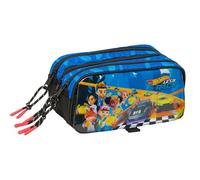 Safta Hot Wheels Let's Race - Portatodo Triple Big, Estuche Infantil, Estuche Niño, Ideal para Niños en Edad Escolar, Cómodo y Versátil, Calidad y Resistencia, 21.5x8x10 cm