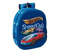 Safta Mochila escolar Hot Wheels 3D 27x10x33 cm para niños, cómoda y resistente