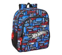 Safta HOT WHEELS - Mochila Escolar Niño, Mochila Infantil, Adaptable a Carro, Ideal para Niños en Edad Escolar, Cómoda y Versátil, Calidad y Resistencia, 32x12x38 cm