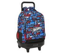Safta Hot Wheels - Mochila Grande con Ruedas, Compacta, Extraíble, Ideal para Niños de Diferentes Edades, Cómoda y Versátil, Calidad y Resistencia, 33x22x45 cm
