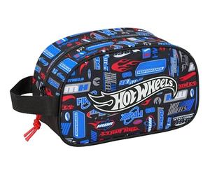 Safta HOT WHEELS - Neceser Escolar Infantil Mediano con Asa, Neceser Infantil, Adaptable a Carro, Fácil Limpieza, Cómodo y Versátil, Calidad y Resistencia, 26x12x15 cm