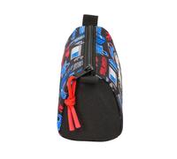 SAFTA Hot Wheels - Portatodo con Cremallera y Compartimiento, Estuche Infantil, Estuche Niño, Ideal para Niños en Edad Escolar, Cómodo y Versátil, Calidad y Resistencia, 21x7x8 cm