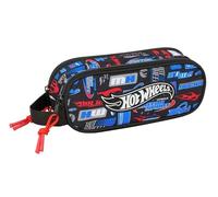 Safta Portatodo Escolar HOT WHEELS 2025 Doble 21x6x8 cm