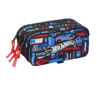 SAFTA Hot Wheels - Portatodo Triple Big, Estuche Infantil, Estuche Niño, Ideal para Niños en Edad Escolar, Cómodo y Versátil, Calidad y Resistencia, 21.5x8x10 cm