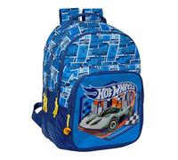 HOT WHEELS SONNY - Mochila Escolar Infantil, Ideal para Niños de Diferentes Edades, Cómoda y Versátil, Calidad y Resistencia, 32x15x42 cm, Color Azul marino