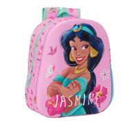 Safta JASMINE - Mochila Escolar, con Diseño 3D, Adaptable a Carro, Ideal para Niños de Diferentes Edades, Cómoda y Versátil, Calidad y Resistencia, 27x10x33 cm, Color Rosa