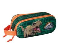 Safta Jurassic World 3D - Portatodo Doble 3D, Estuche Infantil, Estuche Niño, Ideal para Niños en Edad Escolar, Cómodo y Versátil, Calidad y Resistencia, 21x6x8 cm