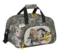 Safta JURASSIC WORLD WARNING - Bolsa de Deporte, Mochila, Ideal para Niños de Diferentes Edades, Cómoda y Versátil, Calidad y Resistencia, 40x23x24 cm, Color Gris